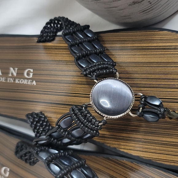 ANG made in Korea beaded flat sandals, NWOB sz 40 EU, size 7 US - Picture 2 of 5